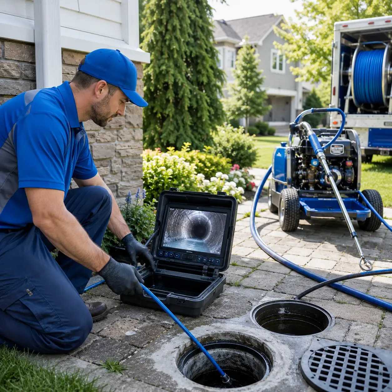 Outdoor drain cleaning professionals serving Gustine, TX