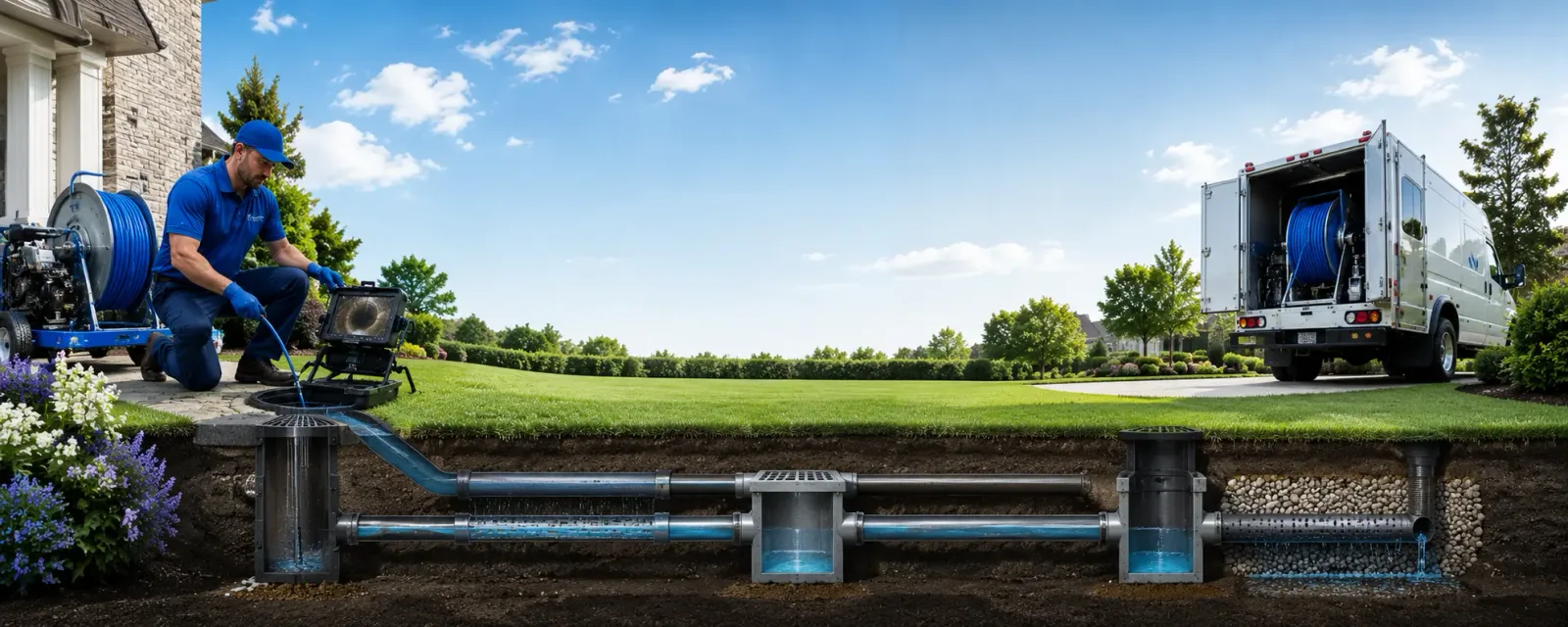 Outdoor drain cleaning information for Gustine, TX